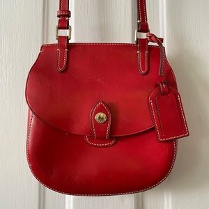 Dooney and Bourke Red crossbody saddle bag